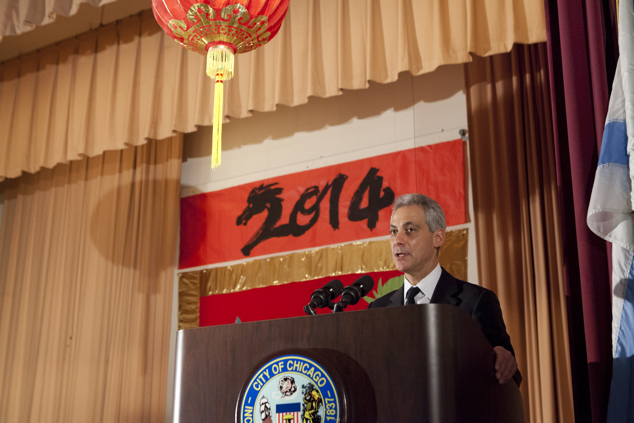 Mayor Emanuel joins community members and students from Robert Healy Elementary School to celebrate the Chinese Lunar New Year and bring in the year of the Horse